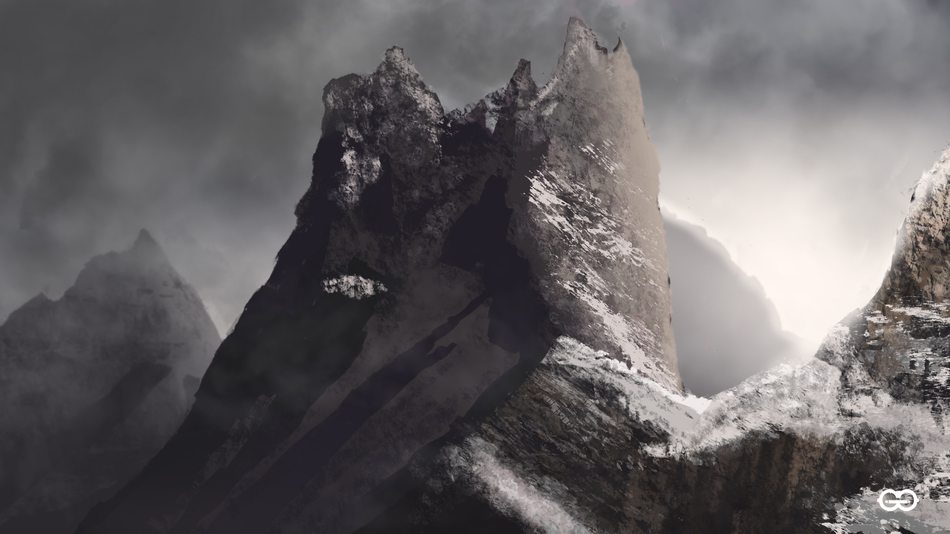 Concept art de montagnes
